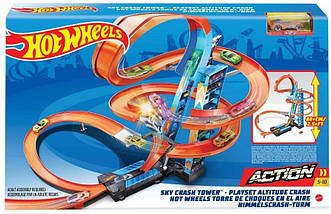 Трек "Небезпечний перехрестя" Hot Wheels Criss Cross Crash Motorized Track DTN42, фото 2