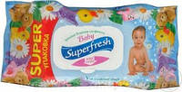 Салфетки влажные Superfresh с клапаном, 120 шт