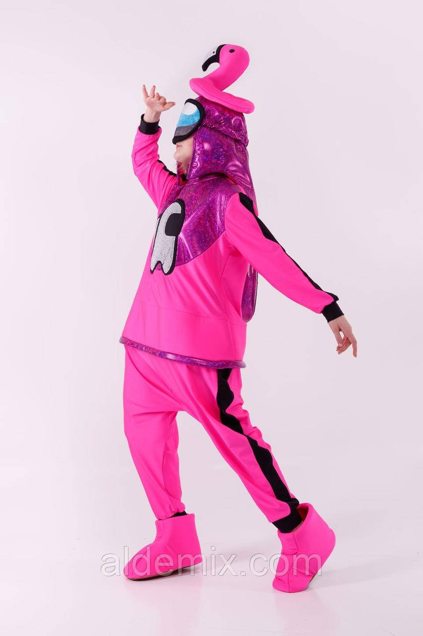 Рожевий AmongUs "Амонг Ас" карнавальний костюм для аніматорів, фото 1