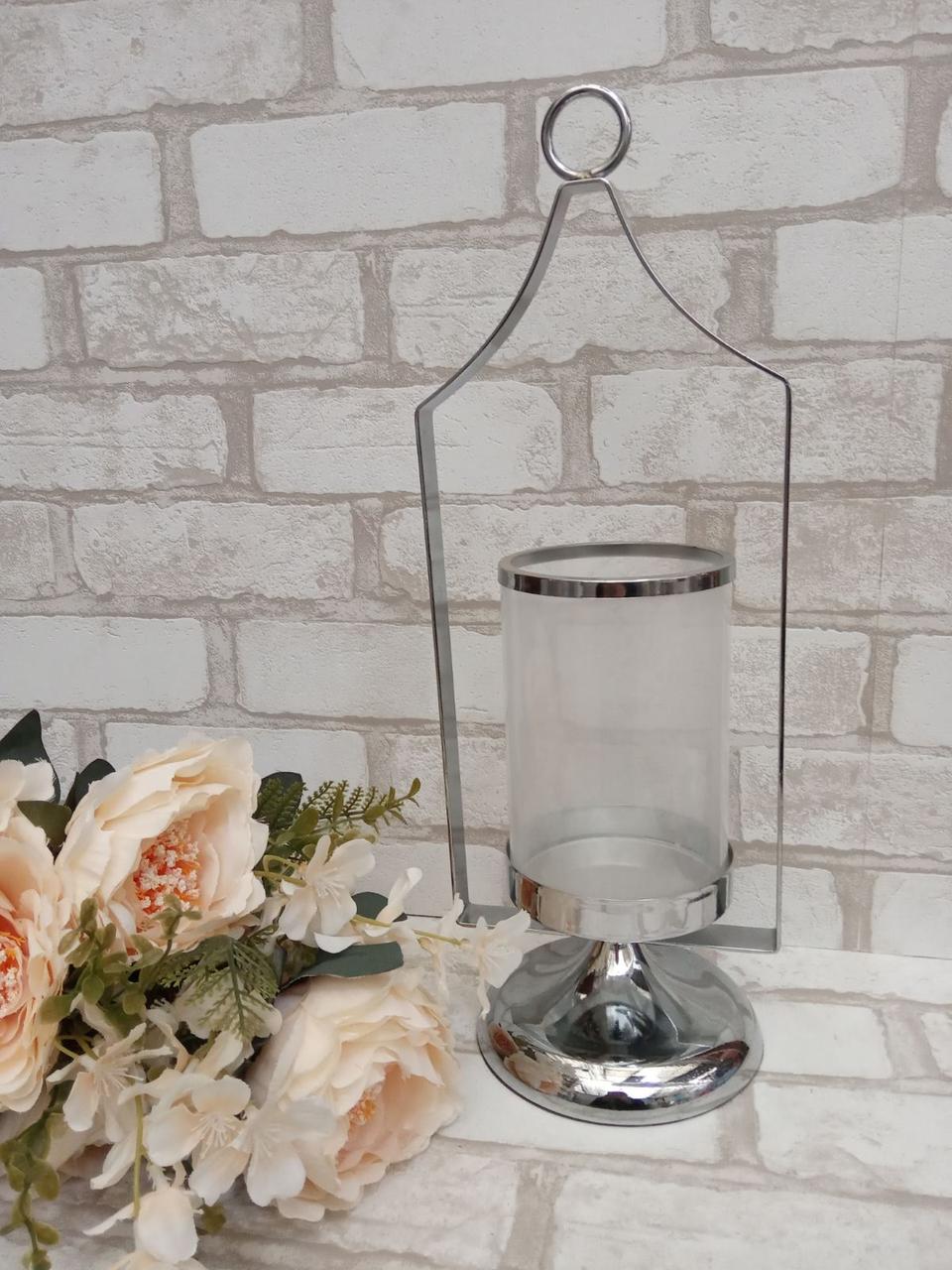 Стильний металевий підсвічник підвісний, малий h41 см, фото 1