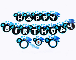 Паперова гірлянди "HAPPY BIRTHDAY", Міккі Маус