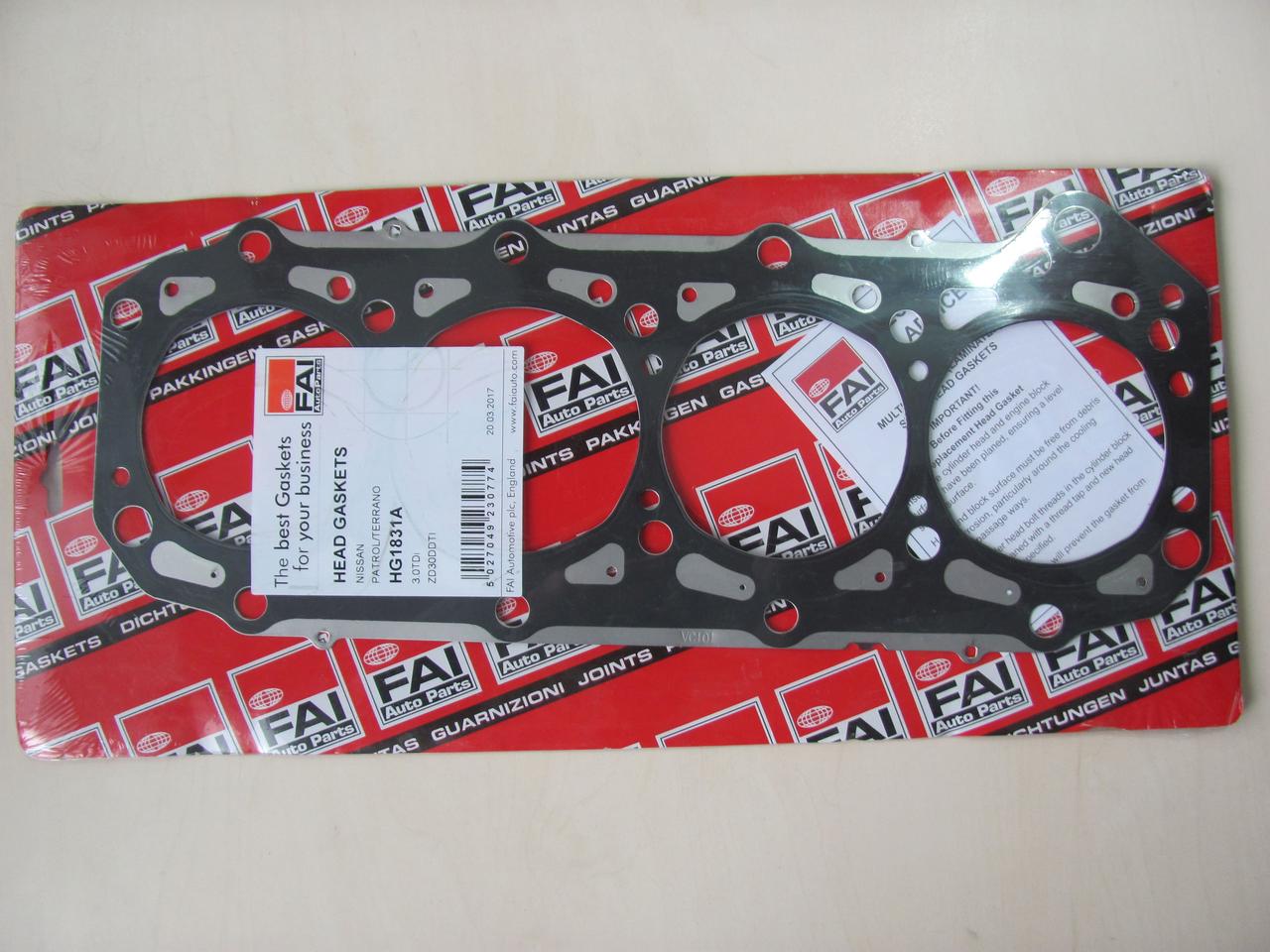 Прокладка ГБЦ Renault Mascott 3.0dCi | 04-10 | 0.7мм | FAI HG1831A, фото 1
