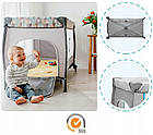 Дитяче ліжечко-манеж Lionelo SVEN SKY BLUE, розмір 78 х 24 х 27 см, максимальне навантаження 15 кг, фото 5