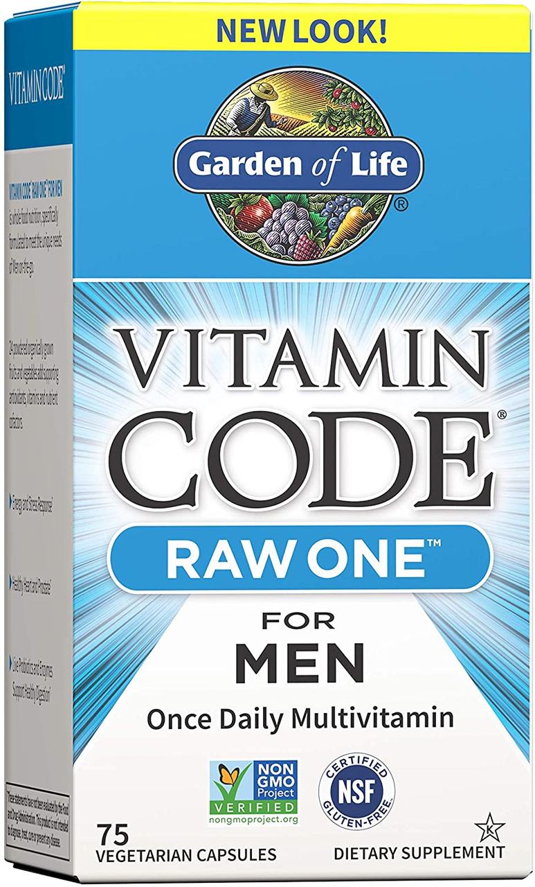 Вітаміни для чоловіків Garden of Life Multivitamin for Men Vitamin Code Raw One 75 капсул