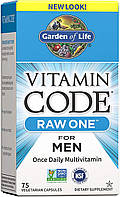 Вітаміни для чоловіків Garden of Life Multivitamin for Men Vitamin Code Raw One 75 капсул