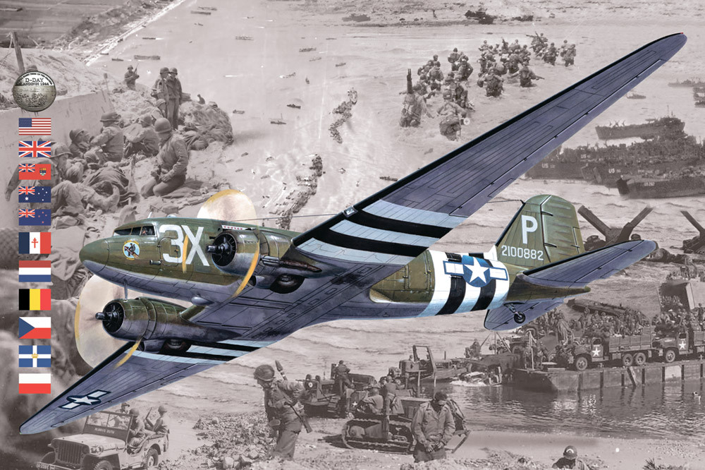 Пластикова модель 1/144 Roden 300 американський транспортний літак Douglas C-47 Skytrain (Dakota MK.III)