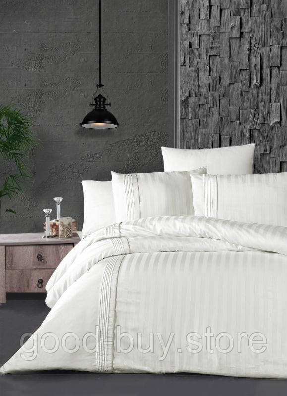 First choice Modalife white delux сатин постільна білизна євро 200х220