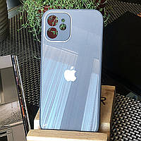 Чохол Color-Glass для Iphone 12 mini бампер з захистом камер Blue