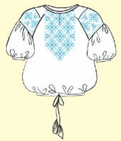 Сорочка жіноча під вишивку біла з коротким рукавом ТПК-162-03-02-09-54 Розмір 54