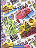 Блокнот А5 на спіралі, пластикова обкладинка 80 арк., "Travelling: USA" клітинка, Е21953-04, фото 6