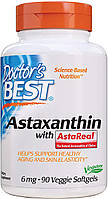 Doctor's Best Astaxanthin with AstaReal 6mg 90 гелевых капсул Астаксантин доктор бест