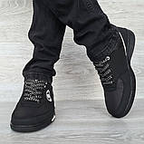 40, 43, 44 р. Кросівки чоловічі чорного кольору з білими вставками (Сгк-321), фото 4