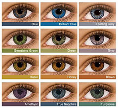 Розпродаж -8.0 gemstone green Кольорові контактні лінзи Air Optix Color