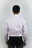 Біла чоловіча сорочка напівприталена, фото 4