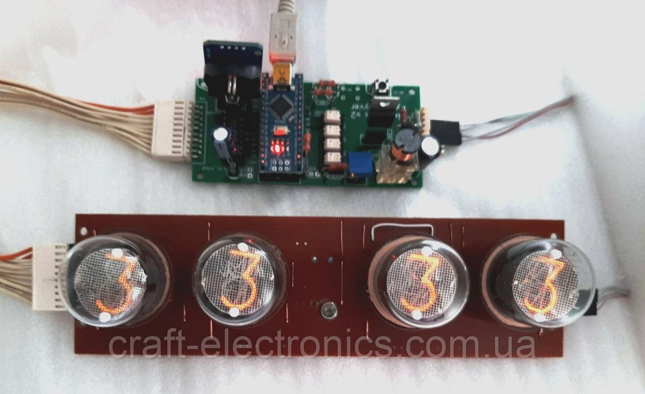 Плата з газорозрядними індикаторами ИН-1 для годин Nixie Clock