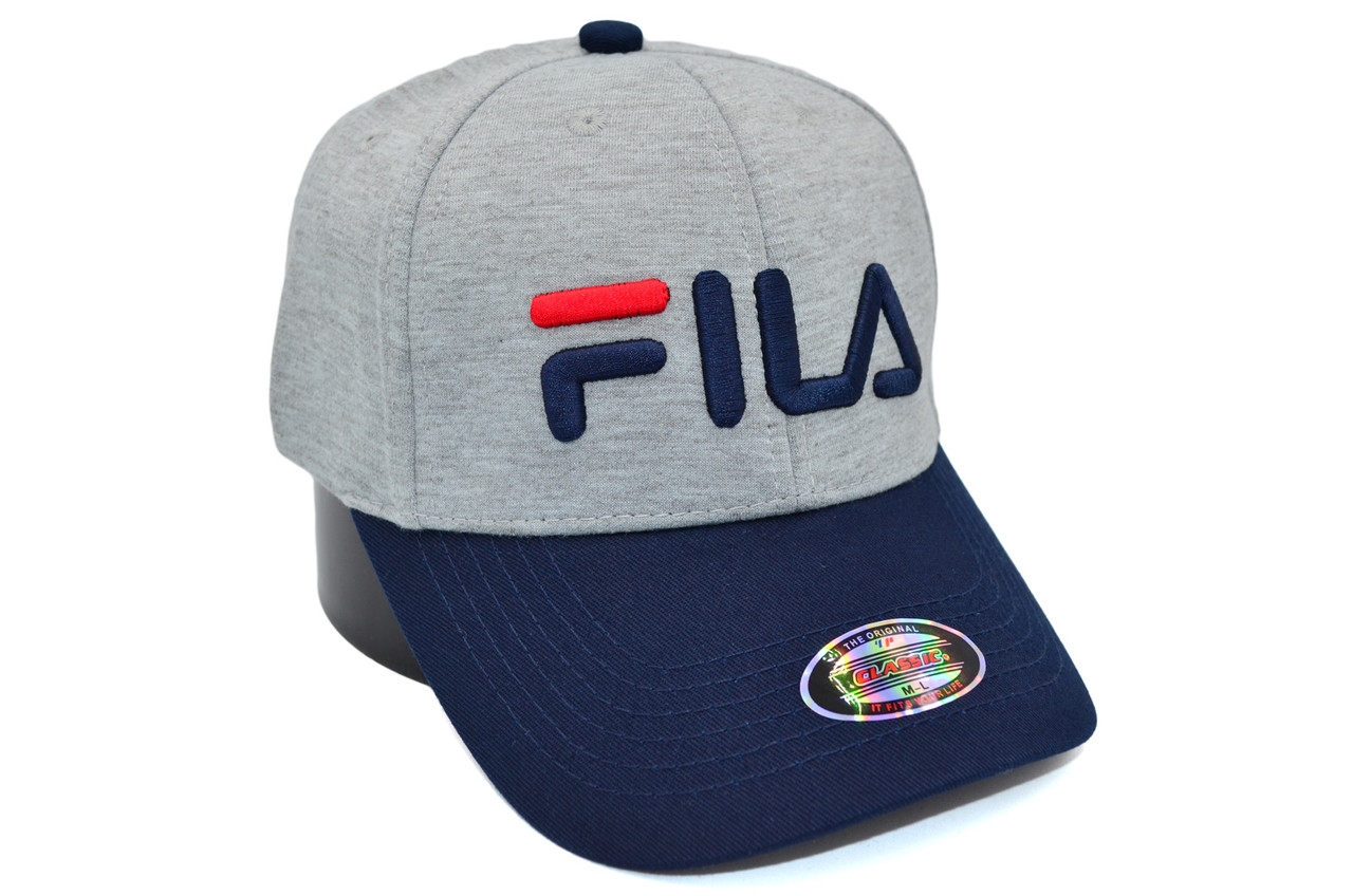 Кепка фулка Classic Fila 55-57 см світло-сіра (C 0919-447)