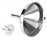 Воронка (лійка) з нержавіючої сталі 13 см. зі знімним фільтром, фото 7