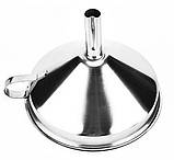 Воронка (лійка) з нержавіючої сталі 13 см. зі знімним фільтром, фото 9