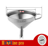 Воронка (лійка) з нержавіючої сталі 13 см. зі знімним фільтром, фото 10