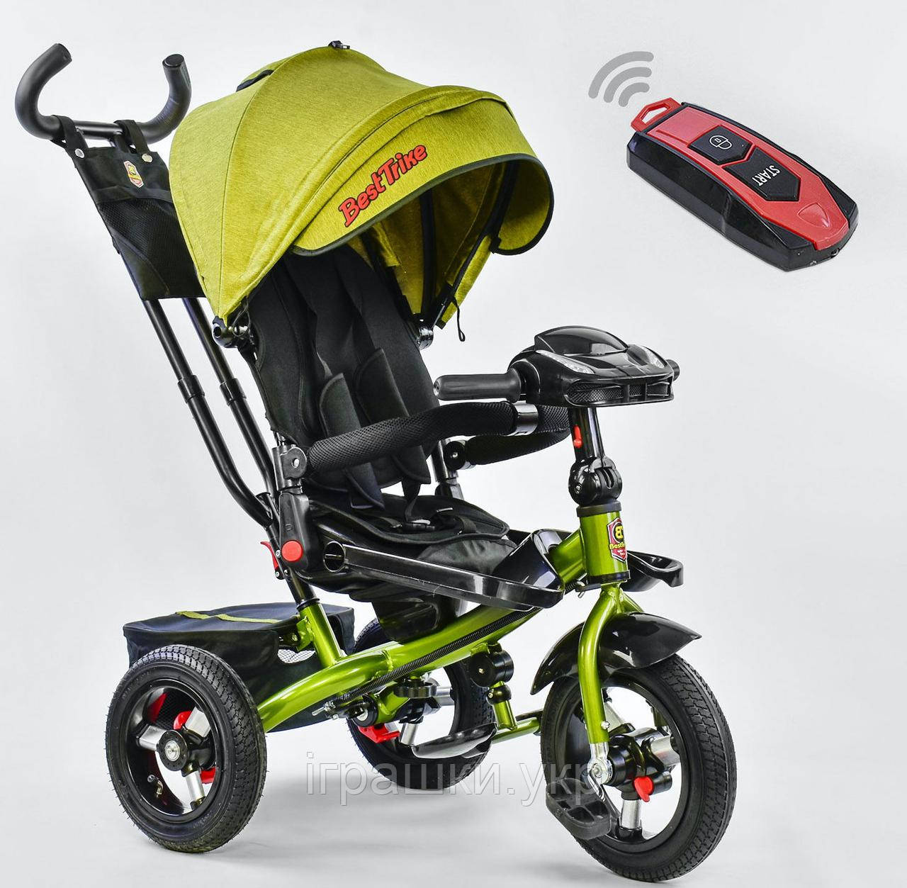 Триколісний дитячий велосипед Best Trike 6088F-3110 з надувними колесами, фото 1