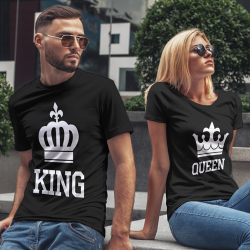 Футболки для закоханих King & Queen
