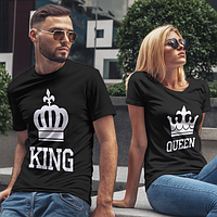 Футболки для влюбленных "King & Queen"