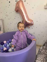 Сухий басейн з кульками в комплекті фіолетового кольору 100 х 40 см