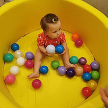 Сухий басейн з кульками в комплекті жовтого кольору 100 х 40 см