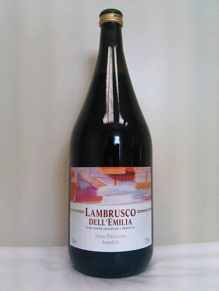 Вино червоне ігристе Донеллі Ламбруско Дель Емілія Donelli Lambrusco dell'emilia Amabile 7.5% 1,5 л