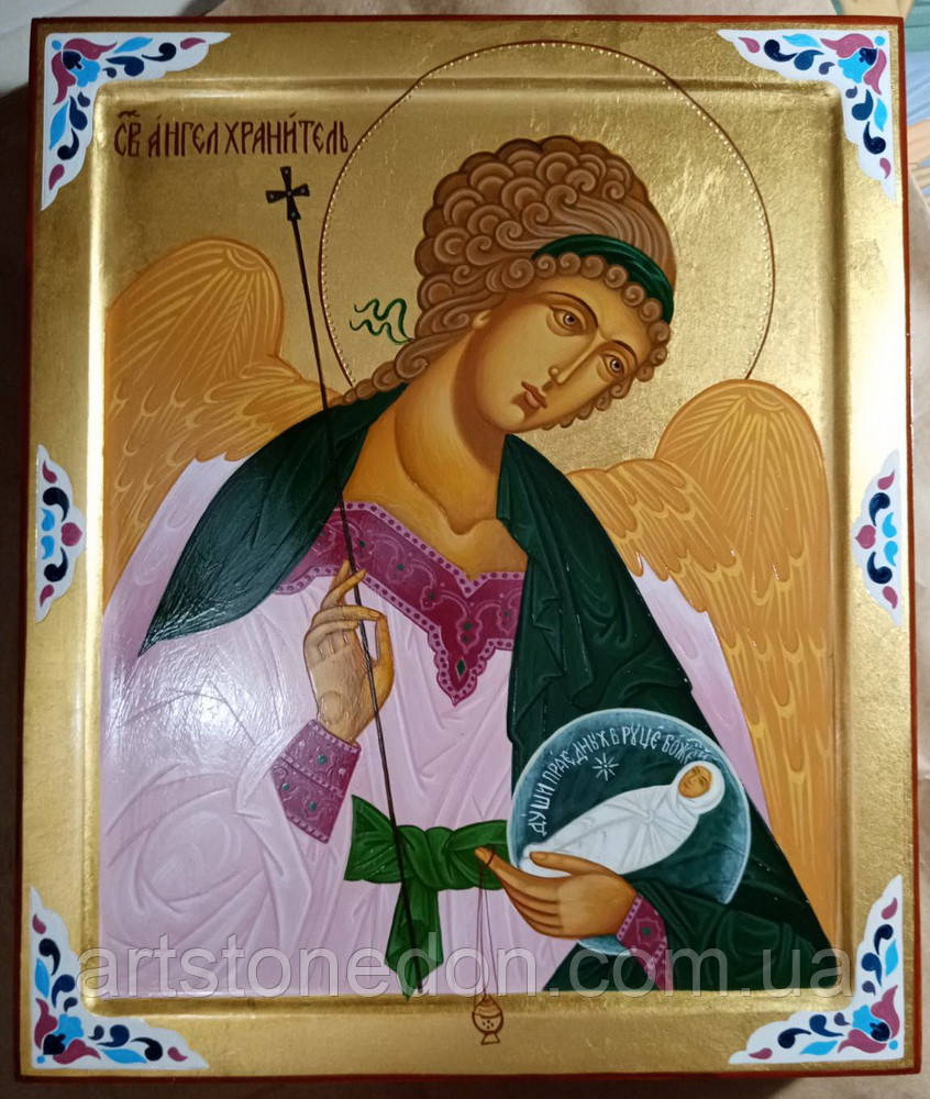 Ікона Святого Ангела Охоронця на дошці ковчежной, фото 1