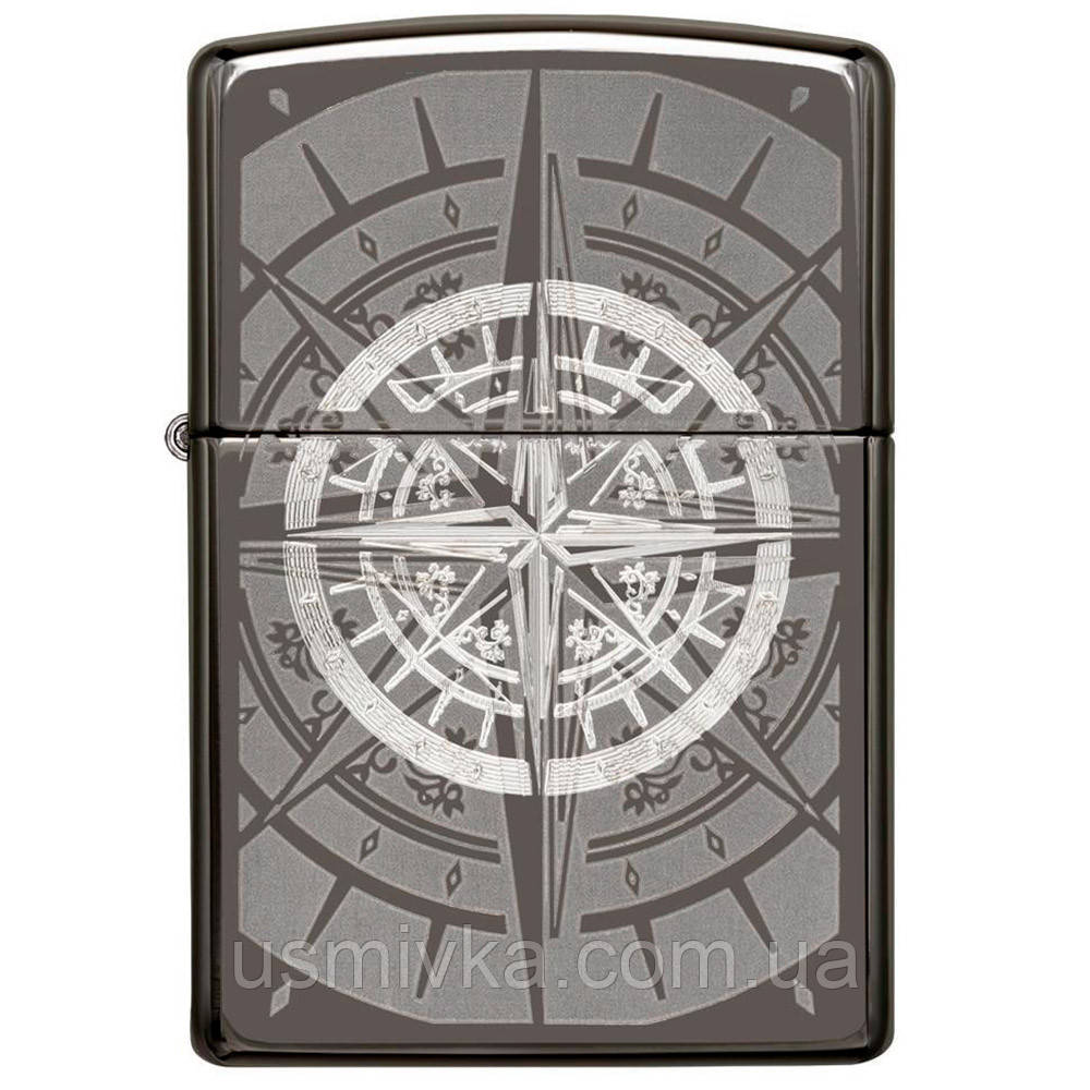 Запальничка zippo 29232 Compass 2018 Black Ice Laser, фото 1