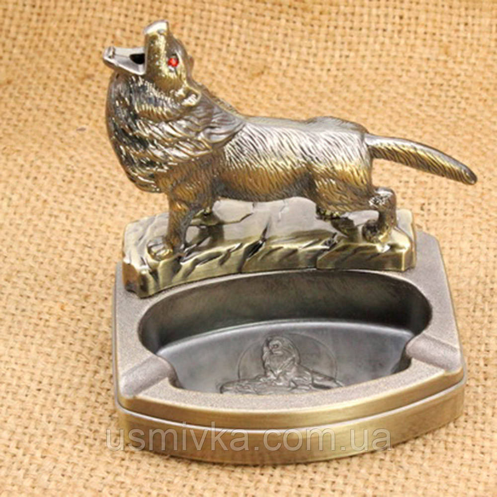 Попільничка з запальничкою вовк. PP222700