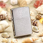 Запальничка Zippo 200 Brushed Chrome Матовий хром 200, фото 2