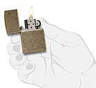 Запальничка Zippo 201FB Antique Brass (Антикварна мідь), фото 4