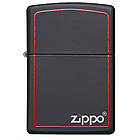 Запальничка бензинова Zippo 218 ZB BLACK MATTE (Чорна матова)., фото 2