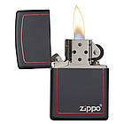 Запальничка бензинова Zippo 218 ZB BLACK MATTE (Чорна матова)., фото 3