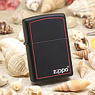 Запальничка бензинова Zippo 218 ZB BLACK MATTE (Чорна матова)., фото 5