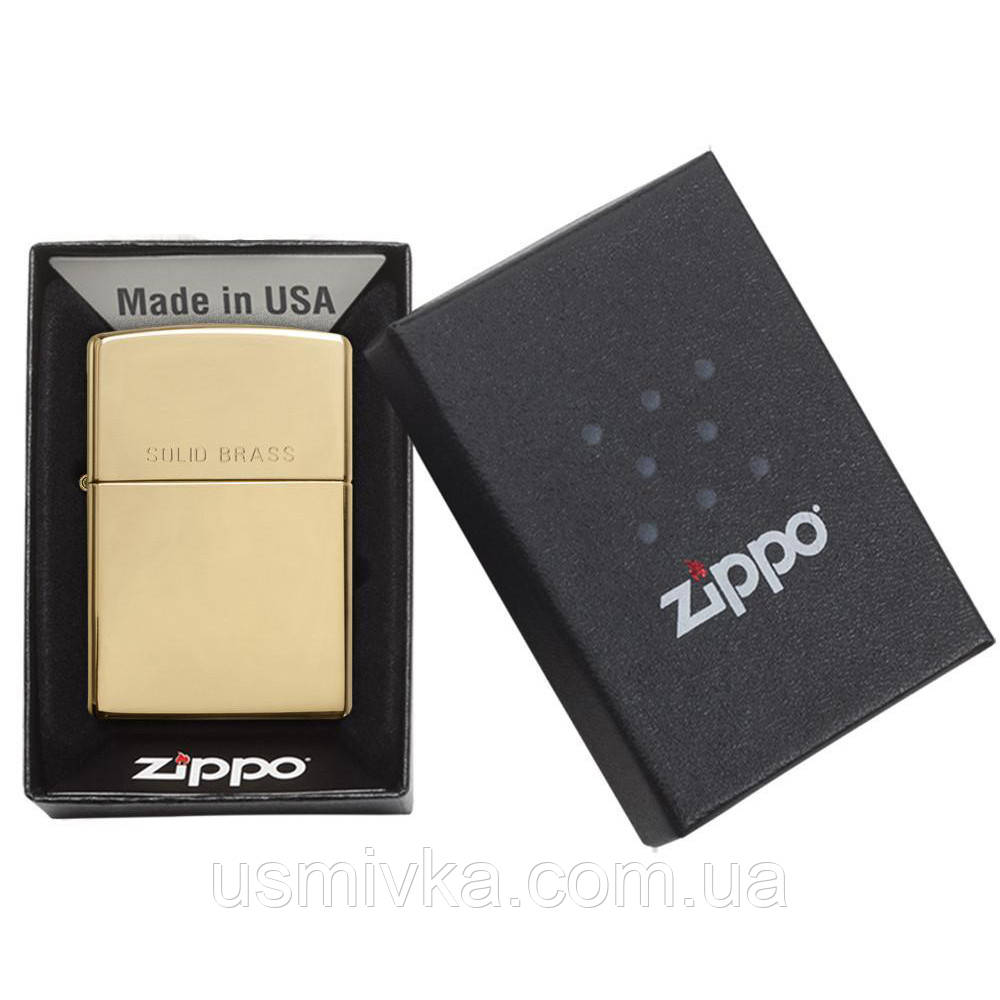 Зажигалка Zippo 254 BRASS (Латунь) - фото 6 - id-p323932729