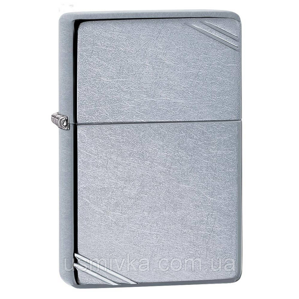 Запальничка Zippo 267 Vintage Street Chrome сіра