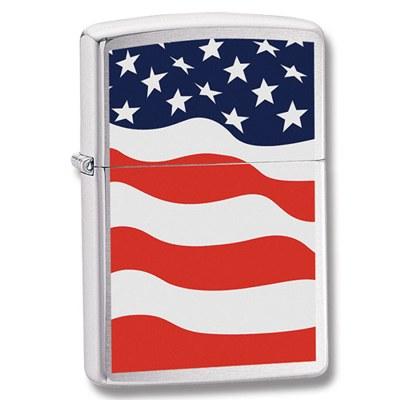 Запальничка Zippo 24375 AMERICAN FLAG сіра 24375