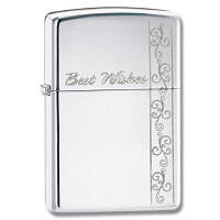 Зажигалка Zippo 24877 BEST WISHES серая