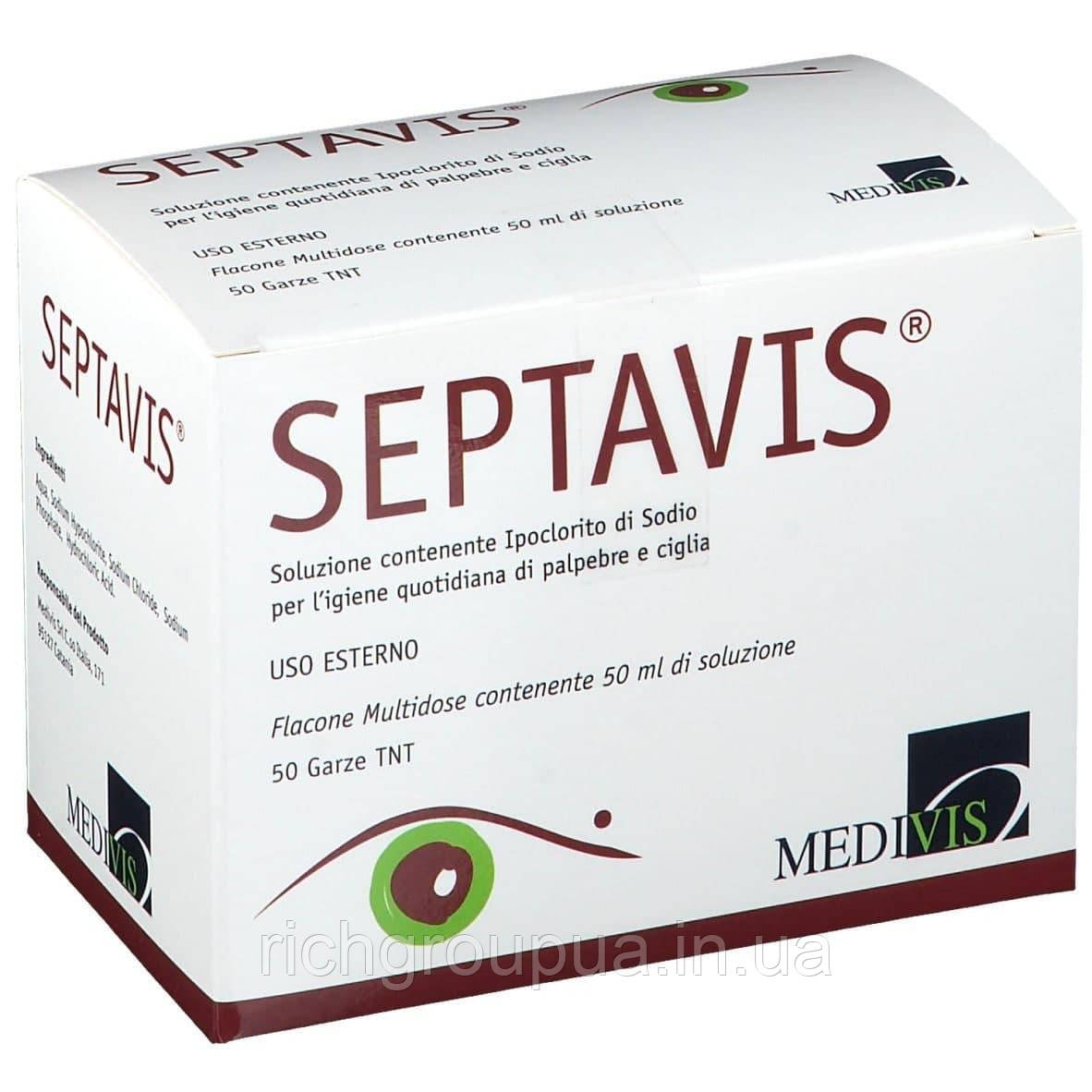 Розчин для щоденної гігієни повік та вій при синдромі сухого ока та блефариті СЕПТАВІС/ SEPTAVIS - фото 5 - id-p1343620692