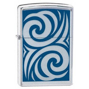 Запальничка Zippo 24006 COBALT CURL сіра 24006