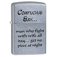 Зажигалка Zippo 28460 CONFUCIUS SAY WIFE