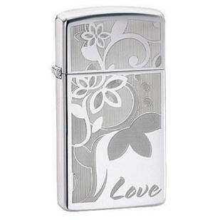 Запальничка Zippo 24816 LOVE FLOWER сіра 24816