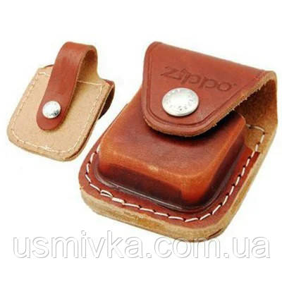 Чохол Zippo з петелькою коричневий