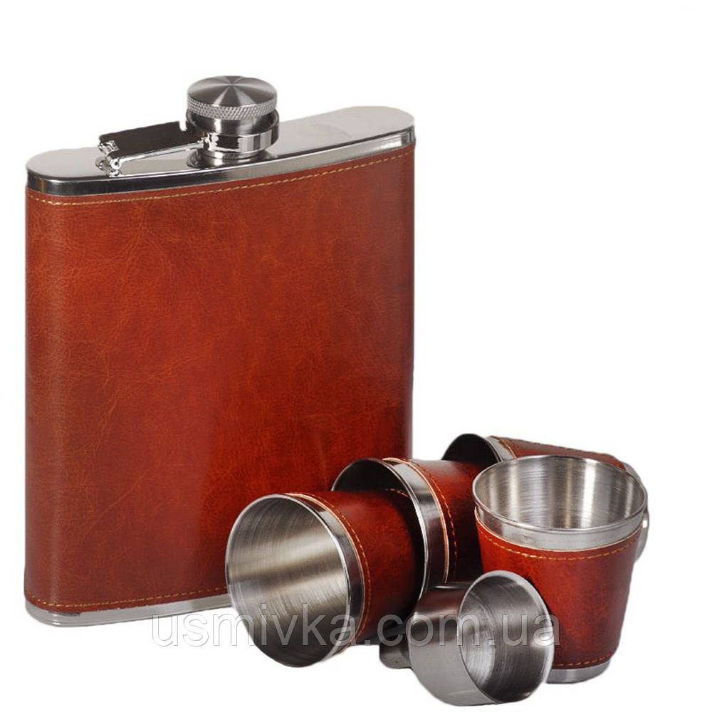 Подарунковий набір фляга 18oz, стаканчики і лійка.