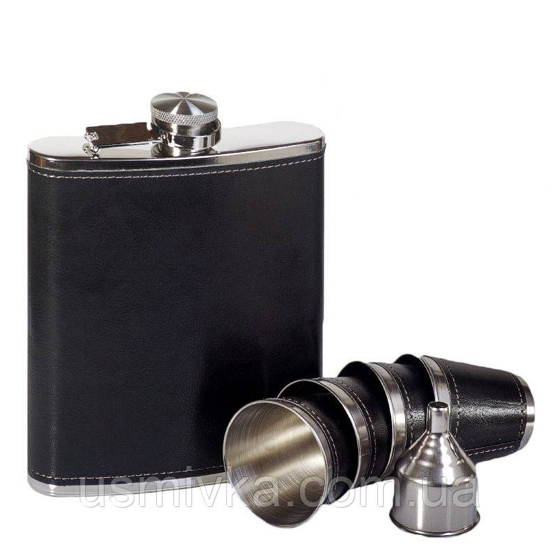 Подарунковий набір фляга 18oz, стаканчики і лійка.