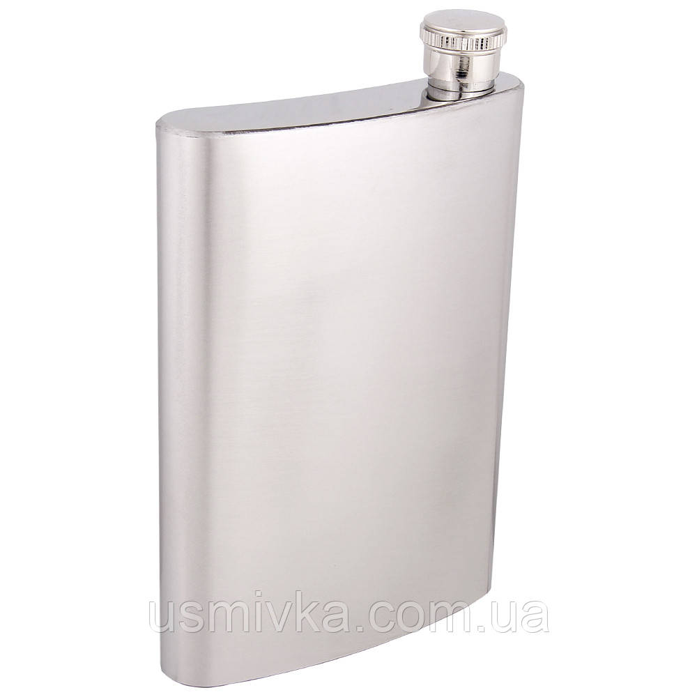 Фляжка матова 9 oz з нержавіючої сталі, фото 1