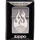 Запальничка Zippo 200 Brushed Chrome Матовий хром 200507, фото 3